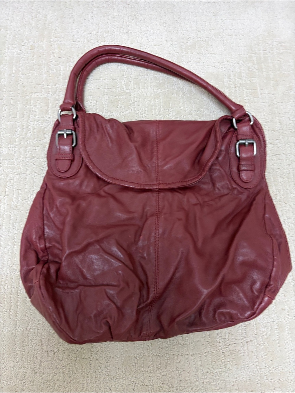 J. Jill Women's Red Leather Shoulder Bag